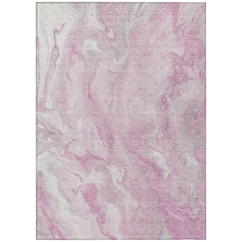 Faerel Pink Indoor-Outdoor Washable Area Rug 1