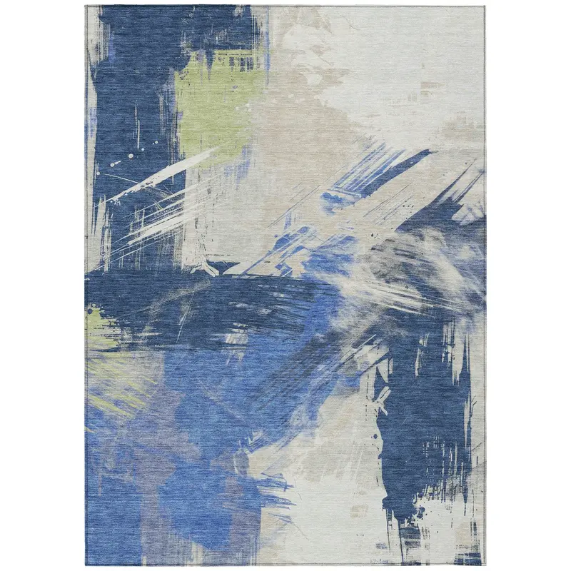 Faerira Blue Non-Toxic Indoor/Outdoor Rug 1