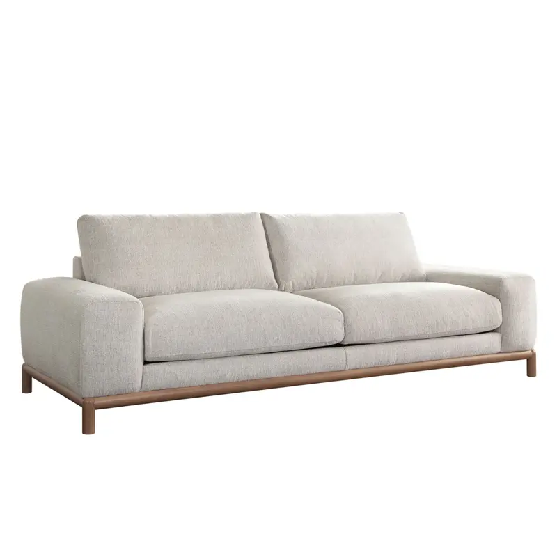 Fallon Light Barley Two-Seat Sofa In Soft Fabric 1