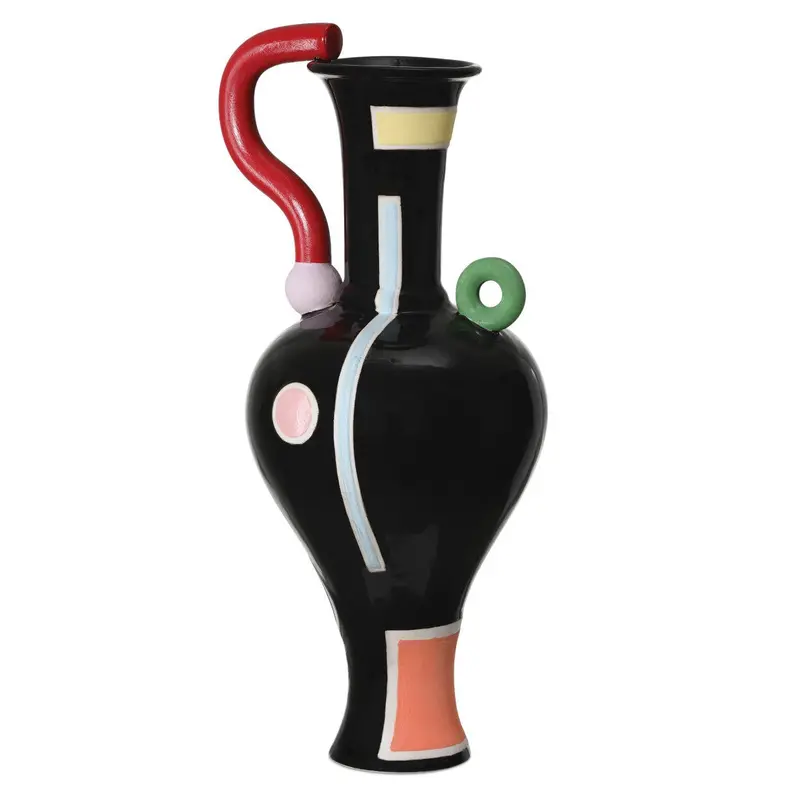 Fauvist 17-Inch Porcelain Vase – Tall Sculptural Tabletop Display 1
