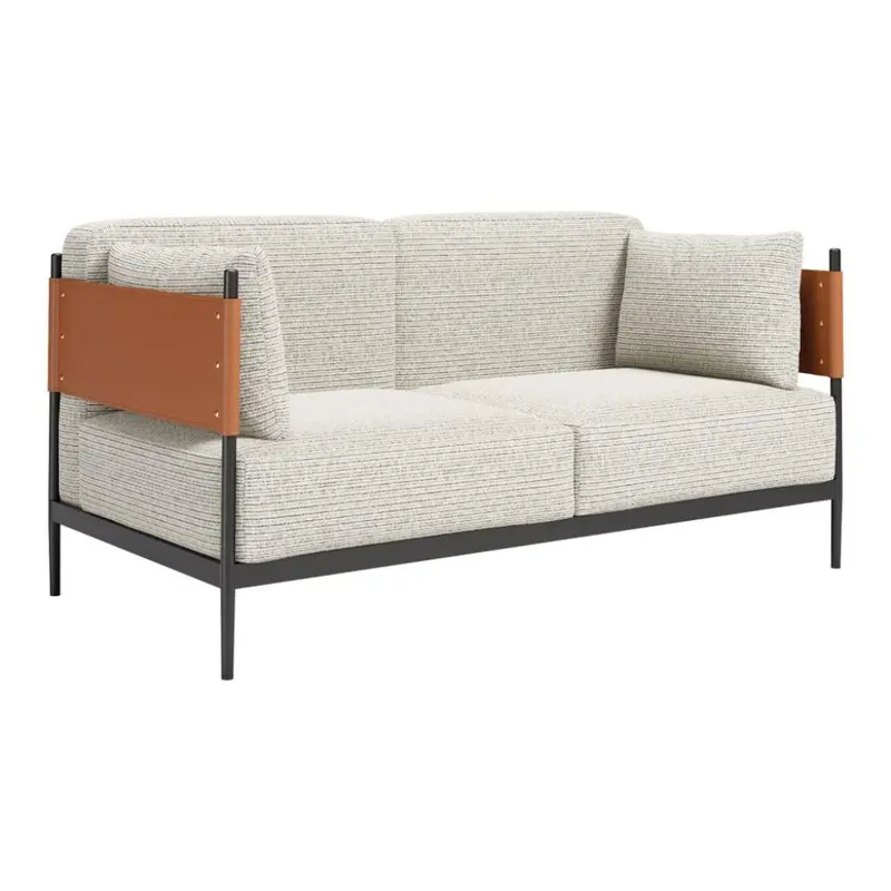 Faux Leather Loveseat – Stirbe Compact Two-Seater Sofa 1