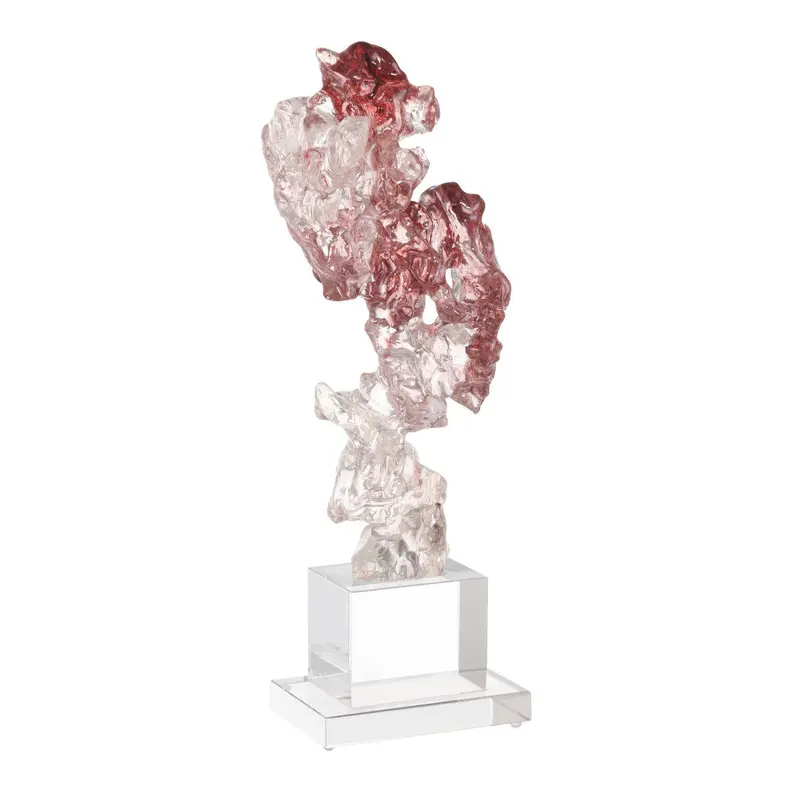 Faux Rock Crystal Base Sculpture – 18-Inch Statement Art Object 1