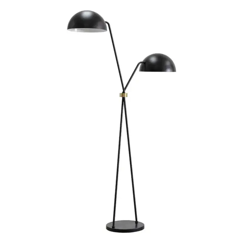 Faven Black Floor Lamp – Iron-Base Adjustable Task Lamp 1