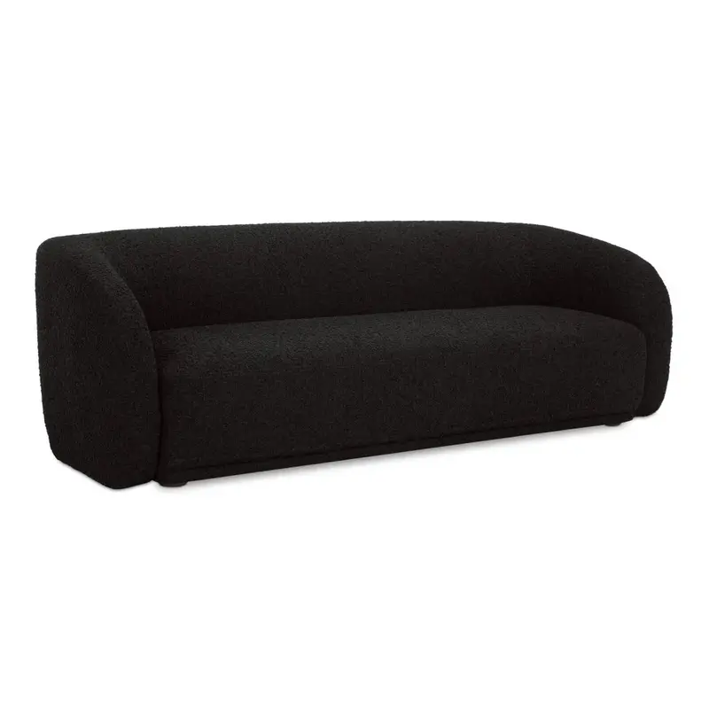 Faye Curved Bouclé Sofa – Sculptural Single-Piece Lounge 1