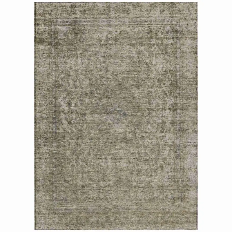 Felissae Pewter Washable Area Rug – Cool-Toned Indoor-Outdoor Floor Mat 2
