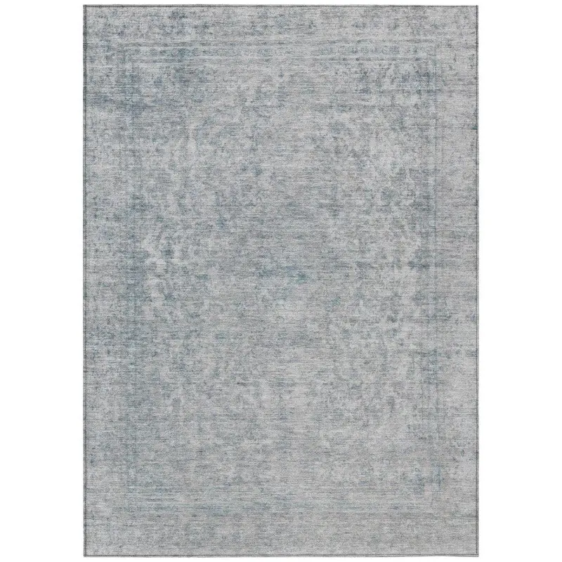 Felissae Silver Indoor-Outdoor Rug – Sleek, Low-Pile Washable Floor Cover 2