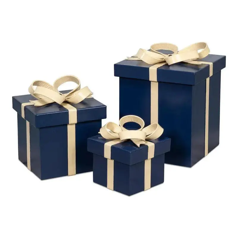 Ferrell Blue Holiday Box Set – Leather And Mdf, 3-Piece Arrangement 1