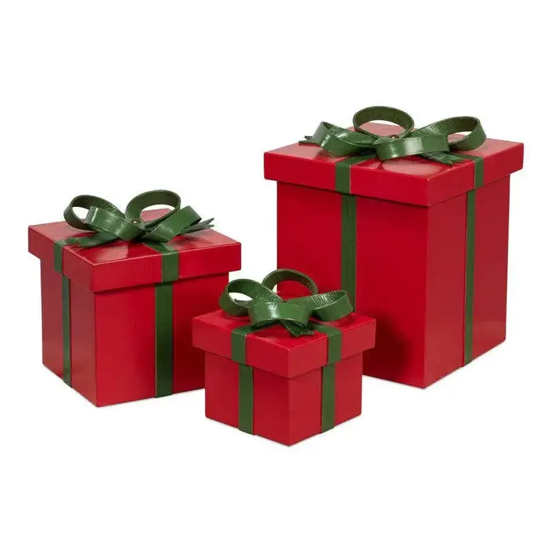 Ferrell Red Holiday Box Set – Leather And Mdf Materials, 3-Piece 1