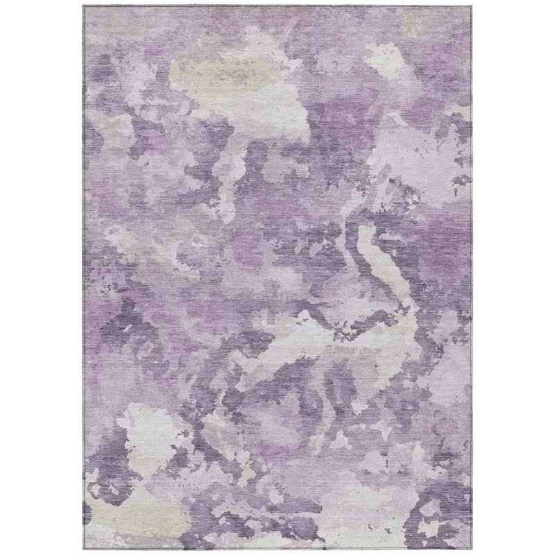Ferren Purple Artisan-Inspired Indoor/Outdoor Washable Rug 2
