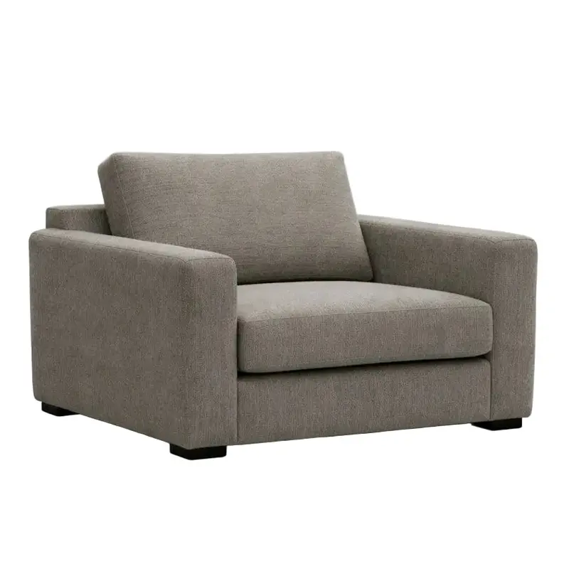 Field Modular Loose-Cushion Fabric-And-Leather Lounge Chair 1