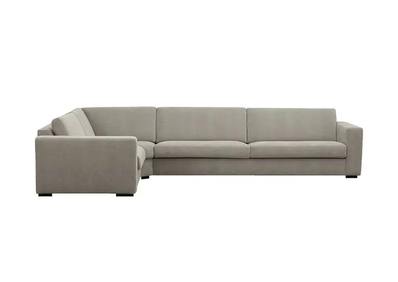 Field Modular Sofa – Loose-Cushion Design In Mixed Fabric And Leather 1