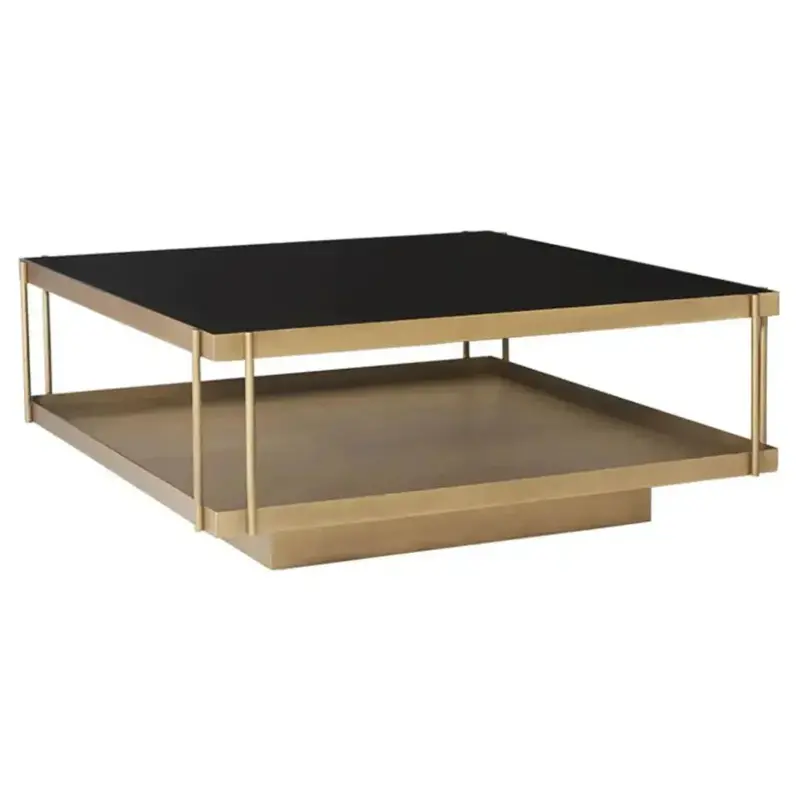 Finch Iron Square Coffee Table – Minimalist Metal Frame Living Room Table 1