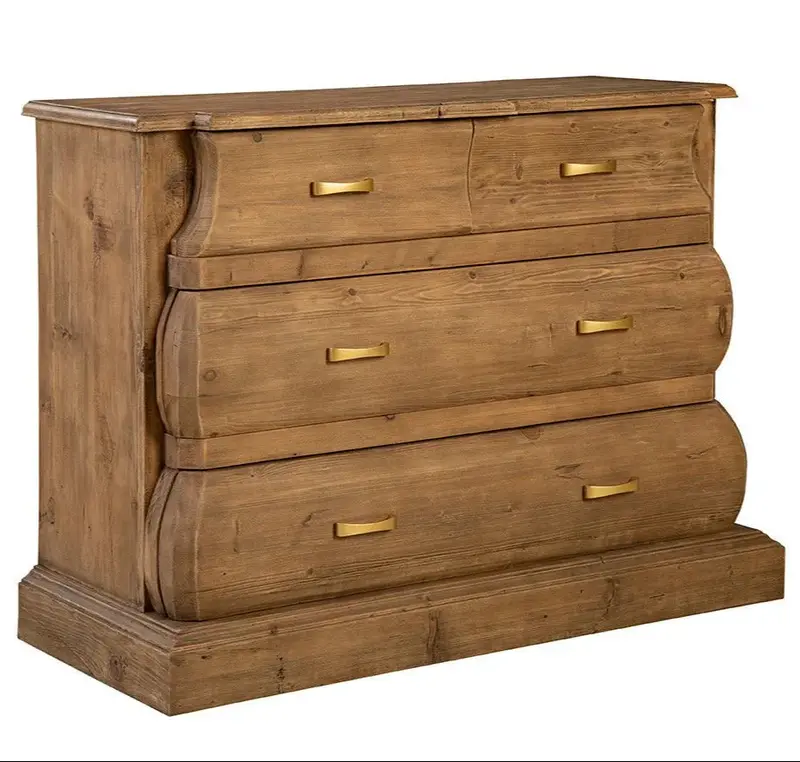 Fiona Four-Drawer Wooden Dresser With Brushed Nickel Pulls 1