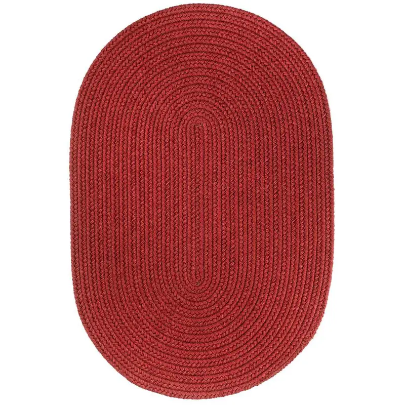 Flat-Woven Wool Oval Area Rug 1