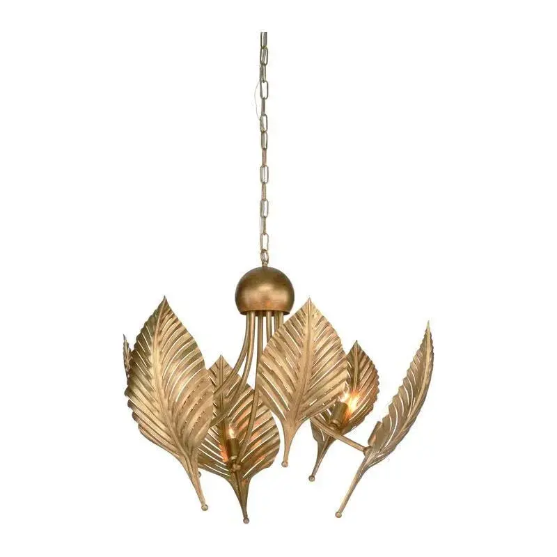 Foglia Di Palma Six-Light Gold Chandelier 1