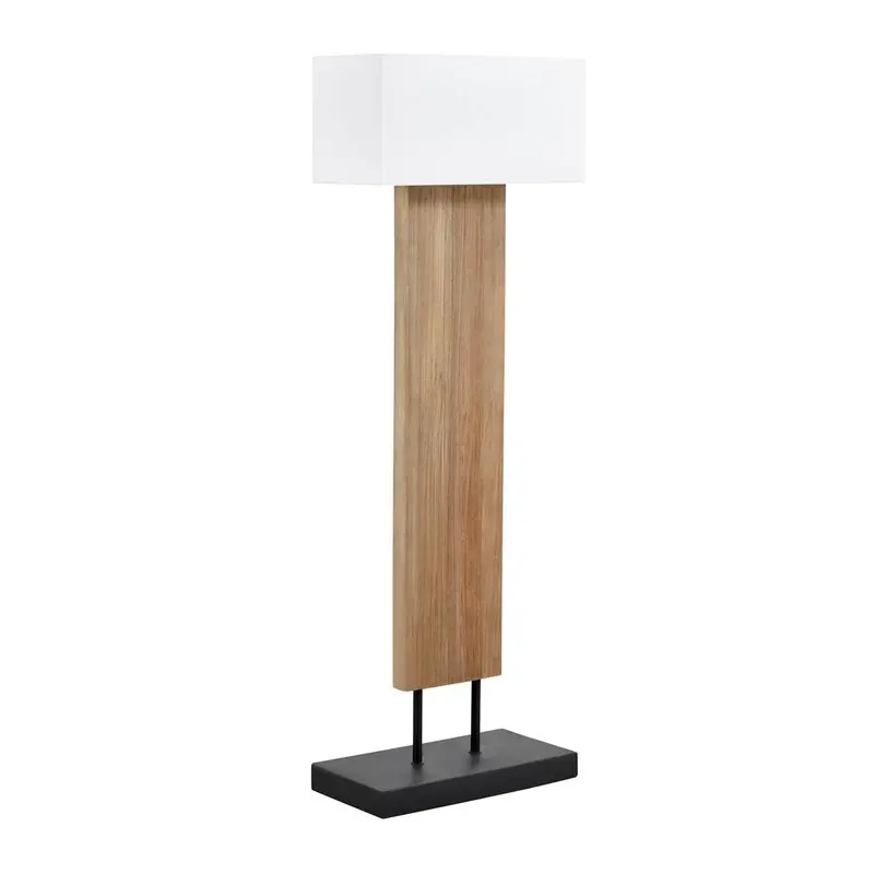 Fonte Tall Wooden Floor Lamp With Organic Shape And Warm Glow 1