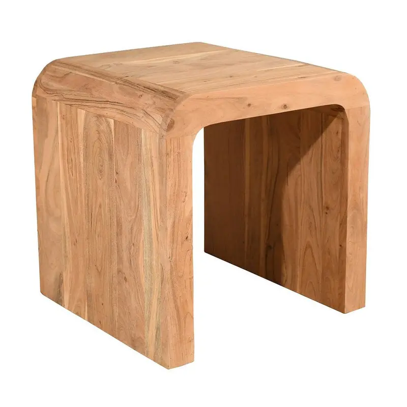 Form Curve Side Table In Natural Wood 1