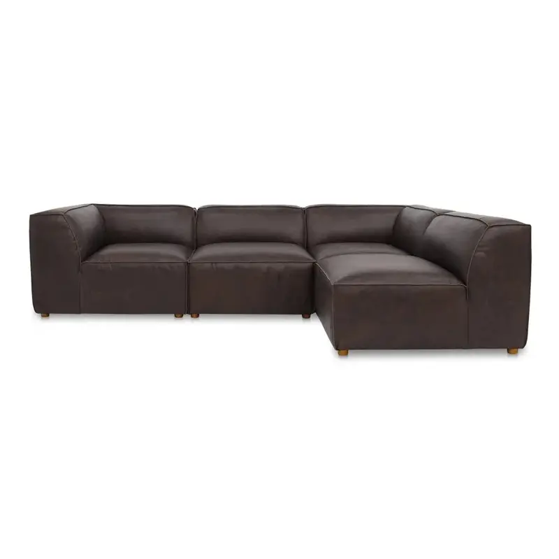 Form Signature Brown Leather Sectional Sofa 1