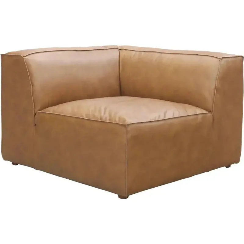 Form Tan Modular Corner Chair – Leather Upholstered Component 1
