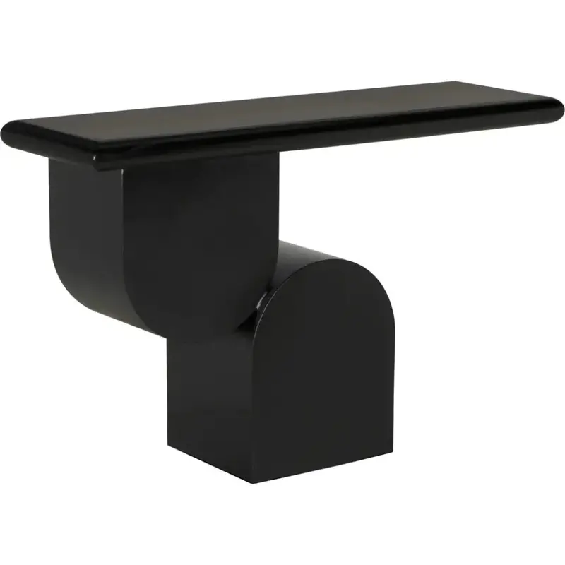 Fraser Contemporary Black Steel Console Table 1
