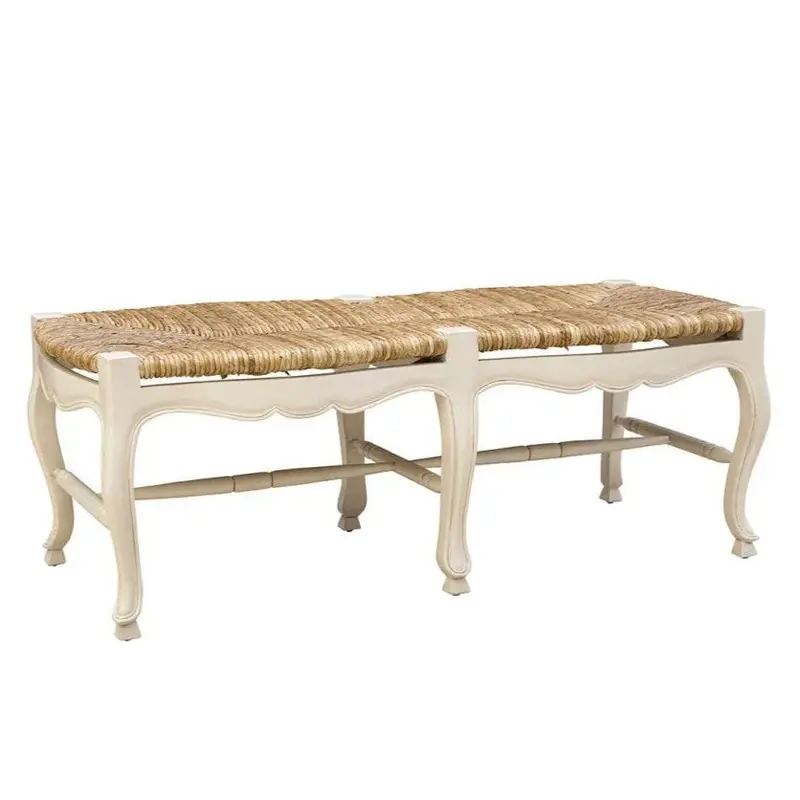 French Provincial White Painted Wooden Settee 1
