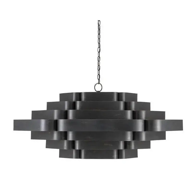 French-Style Black Gold Leaf Bailey Chandelier – Bunny Williams 1
