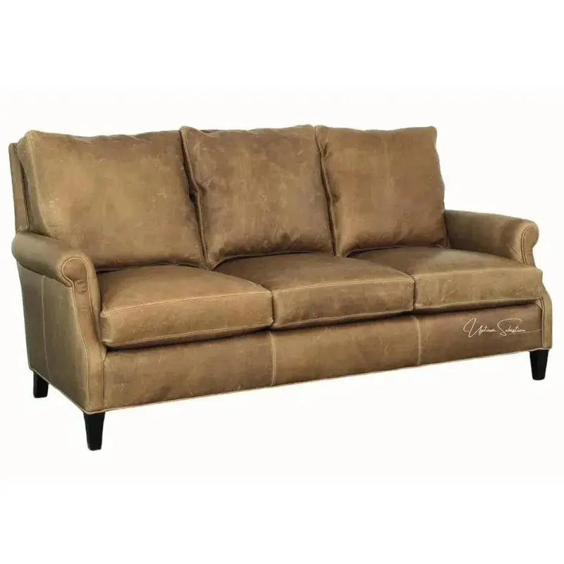 Frontier-Chic Handcrafted Leather Couch 1