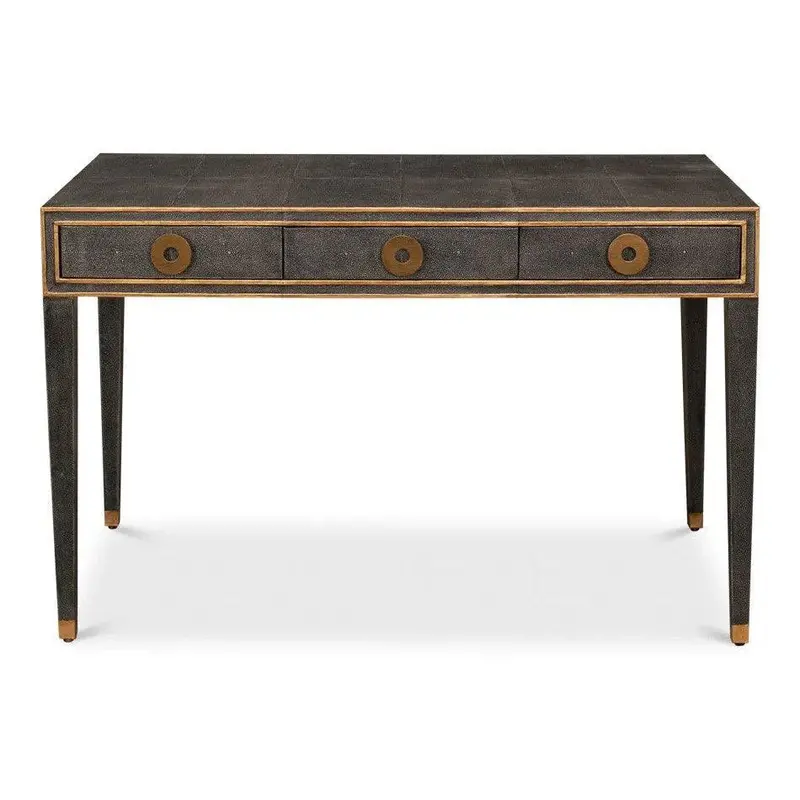 Gabriella Shagreen Writing Desk In Antique Grey 1