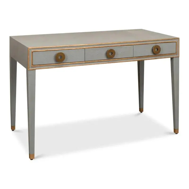 Gabriella Shagreen Writing Desk In Storm Grey 1
