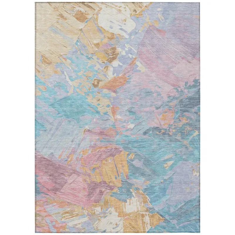 Galain Teal Quick-Dry Indoor-Outdoor Area Mat 1