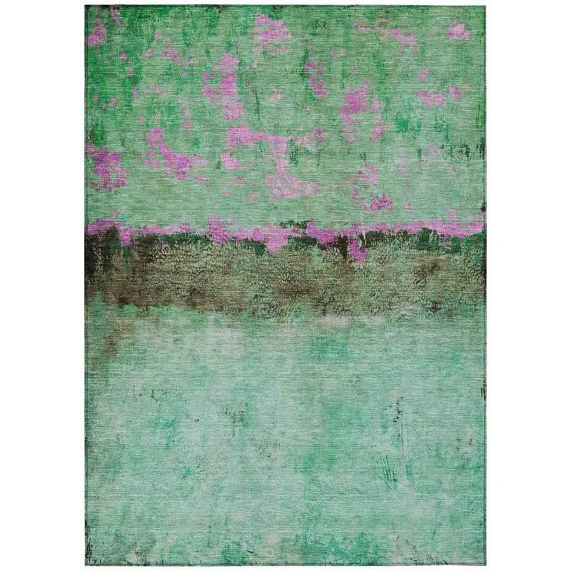 Galaris Forest Green Indoor-Outdoor Area Rug – Nature-Inspired Washable Floor Covering 1