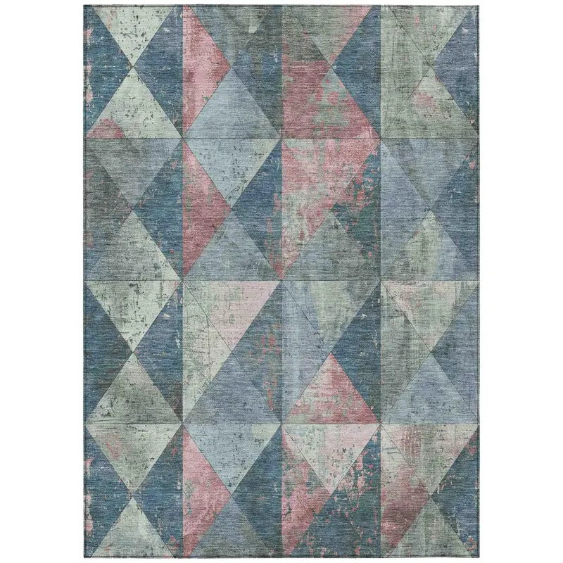 Galon Cobalt Blue Indoor-Outdoor Area Rug – Non-Slip Washable Floor Covering 1