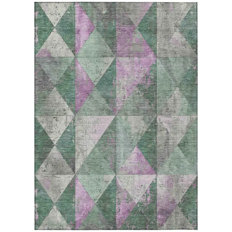 Galon Emerald Green Indoor-Outdoor Area Rug – Fade-Resistant Washable Floor Covering 1