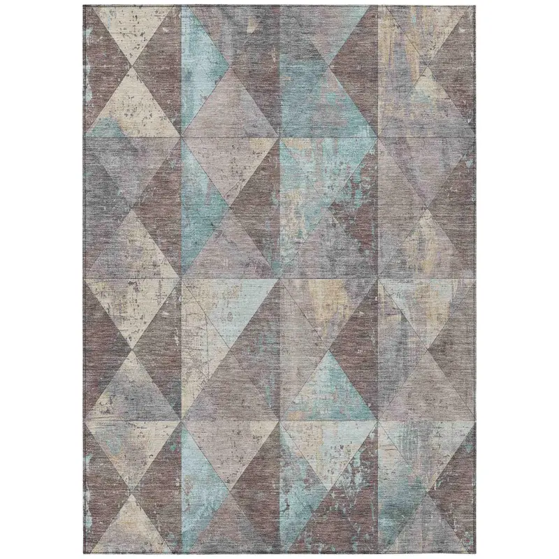 Galon Rich Brown Indoor-Outdoor Area Rug – Heavy-Duty Washable Floor Covering 1