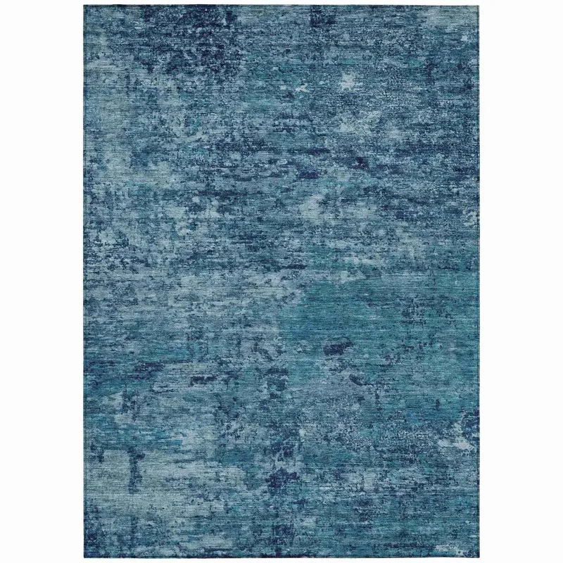 Galora Denim Indoor-Outdoor Area Rug – Machine Washable Floor Mat 1