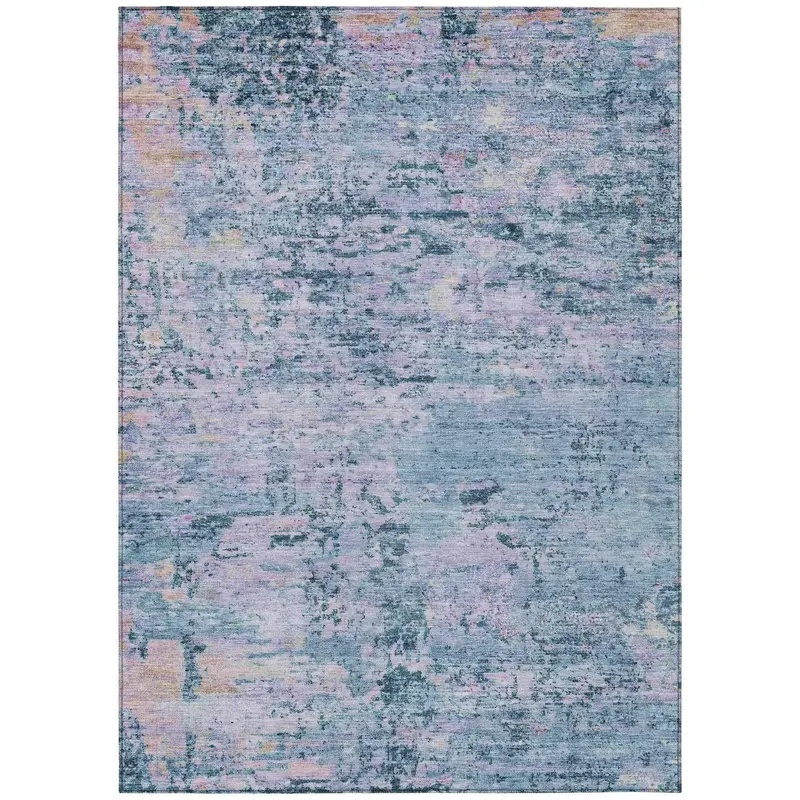 Galora Navy Blue Indoor-Outdoor Area Rug – Easy-Clean Outdoor Floor Mat 1