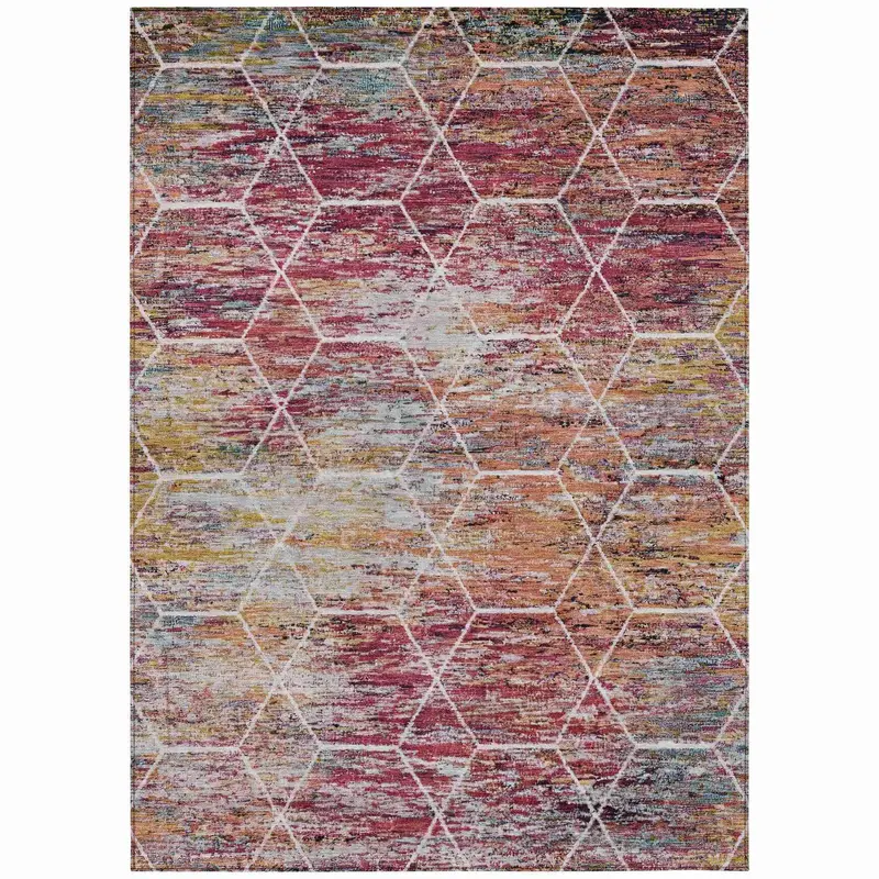 Galyn Pink Indoor-Outdoor Area Rug – Cheerful Pop Of Color & No-Fade Guarantee 1