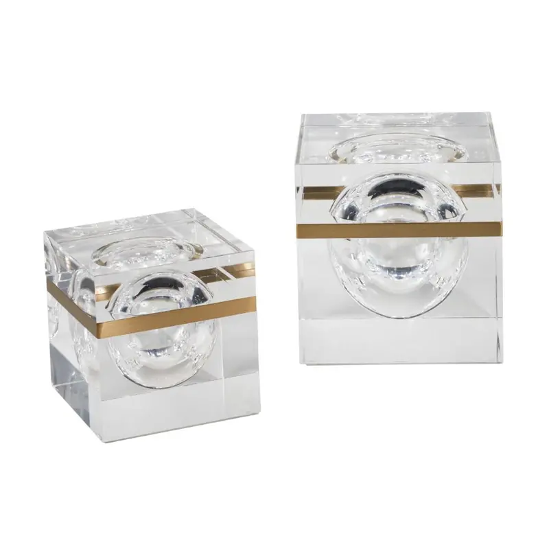 Gemma Clear Acrylic Storage Box Set – Transparent Two-Piece Organizer 1