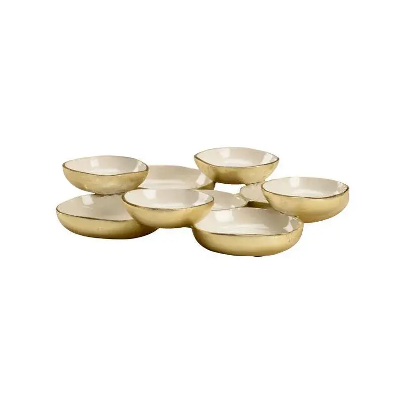 Geometric Gold Accent Serving Tray 1