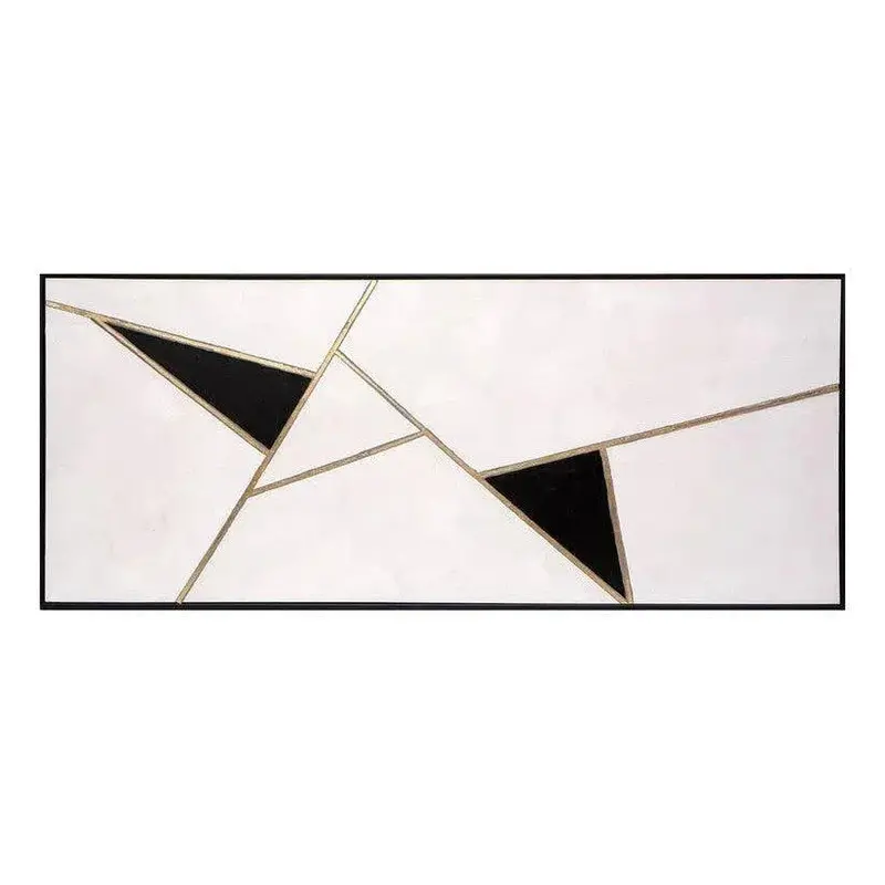 Geometric Mid-Century Abstract Wall Art – Hand-Painted 1