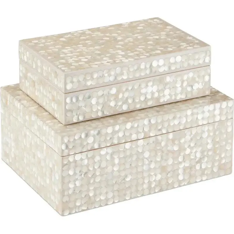 Gerri Dot 2-Piece Beige Storage Box – Composite And Wood Build 1