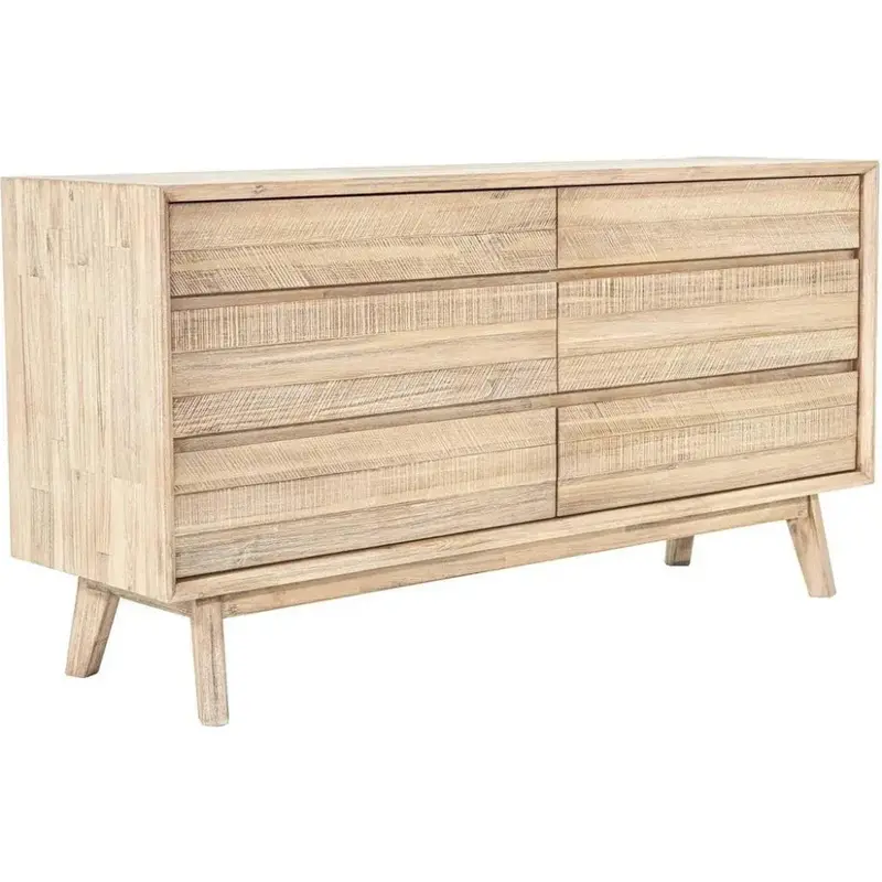 Gia Six-Drawer Wooden Dresser With Soft-Close Hardware 1