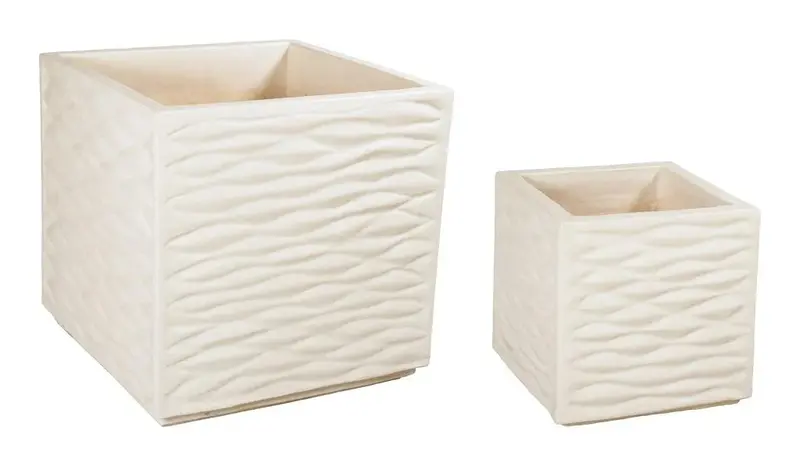 Glazed Ceramic Planters For Outdoor Gardens (2-Piece Set) – Zen 1