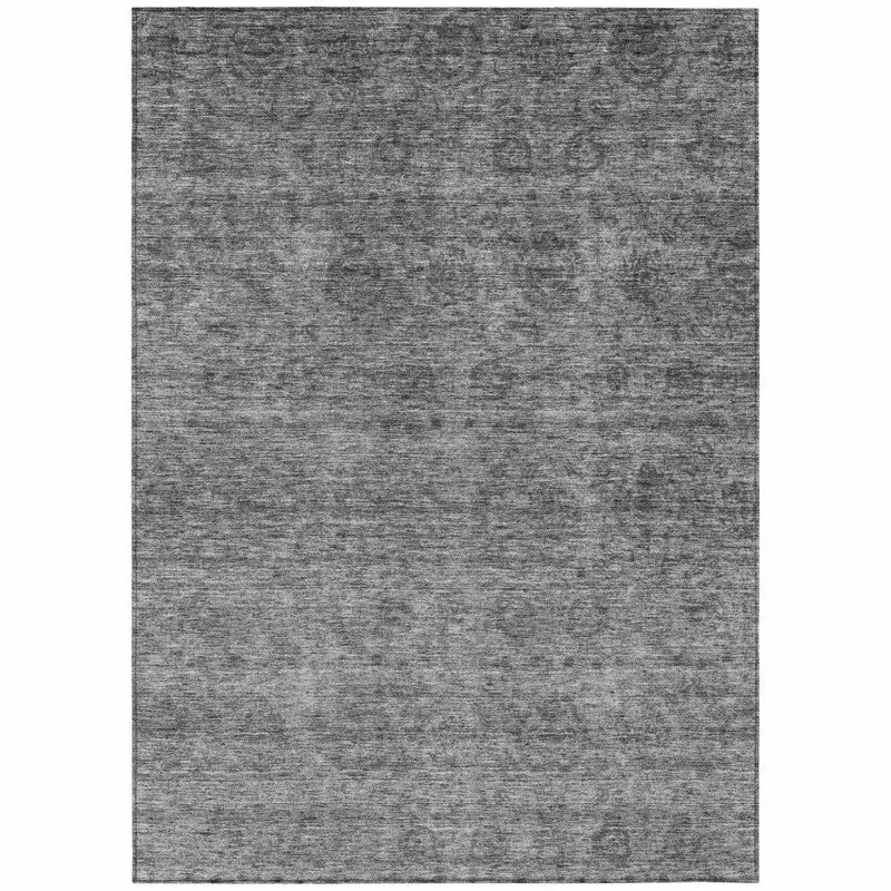 Glenra Gray Indoor-Outdoor Area Rug – Machine Washable & Weather-Resistant 2