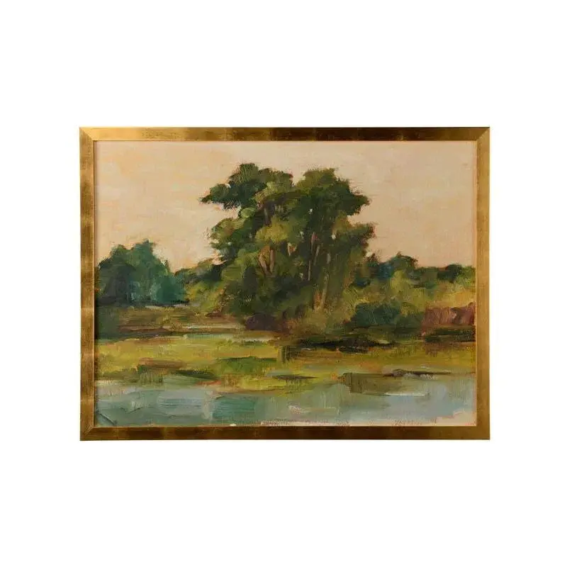 Golden-Hour Landscape Print In Gold Frame 1