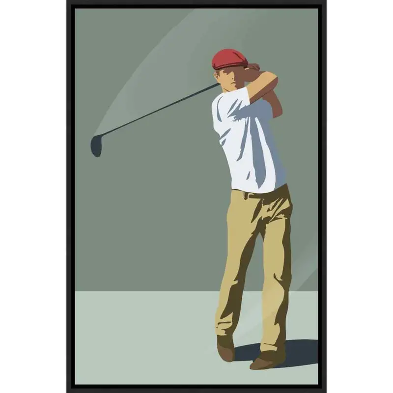 Golfer – Sport-Inspired Handcrafted Canvas Wall Art 1