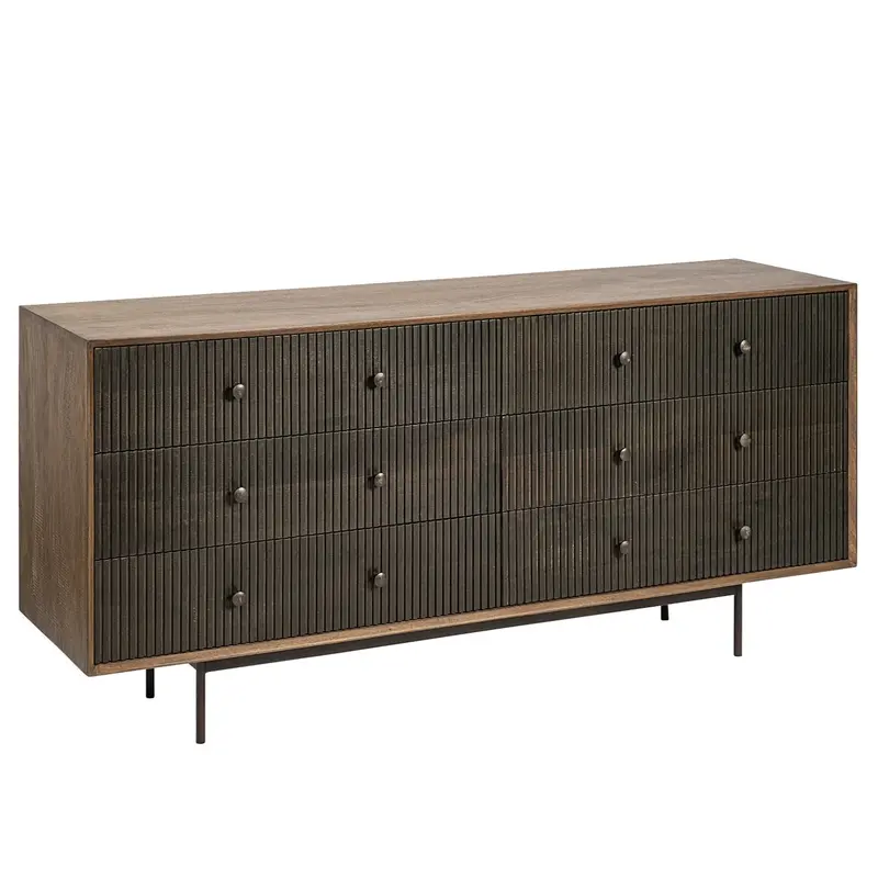 Grace Six-Drawer Wooden Dresser With Clean Lines 1