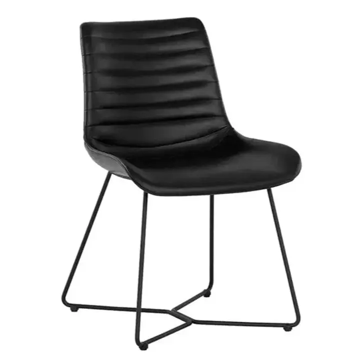 Gracen Slim-Fit Leather Armless Dining Chair 1