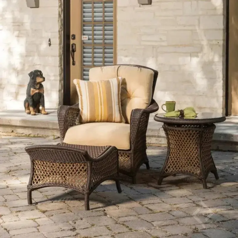 Grand Traverse 3-Piece Lounge Chair, Table, And Ottoman Set 1
