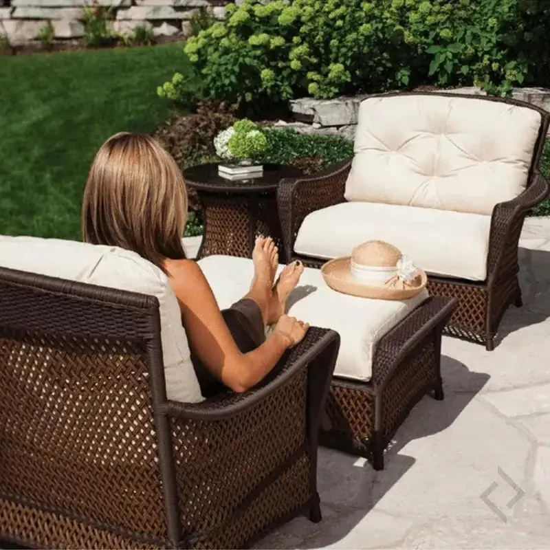 Grand Traverse 4-Piece Outdoor Chair-And-A-Half With Ottoman Collection 1